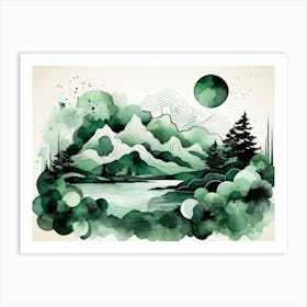 Watercolor Landscape 2 Art Print