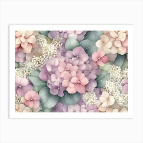 Luxury Floral Seamless Pattern Art Print