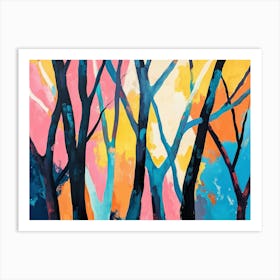 Trees In The Sun Art Print