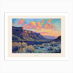 Western Sunset Landscapes Nevada 1 Poster Art Print