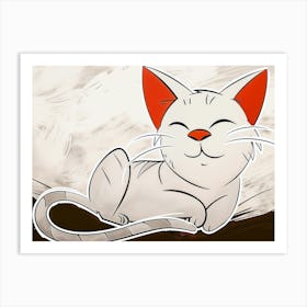 Kawaii Cat Art Print