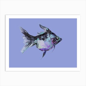 Purple Fat Fish Art Print