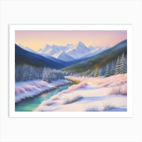 Winter's Whisper: A Mountain Creek 7 Art Print