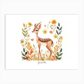 Little Floral Gazelle 2 Poster Art Print