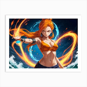 One Piece Anime Girl 1 Art Print