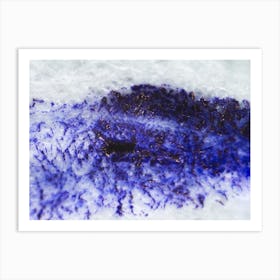 Dripping Blue Ink On Paper Under The Microscope 1 Art Print