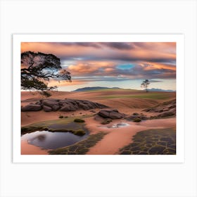 Sunset In The Dunes Art Print