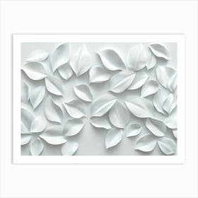 White Leaf Wall Art Art Print