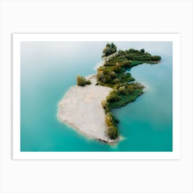 Magical Island In A Calm Lake Art Print