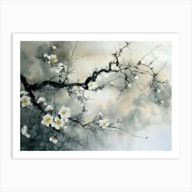 Chinese Flower Painting Art Print