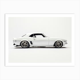 Toy Car 69 Camaro White Art Print