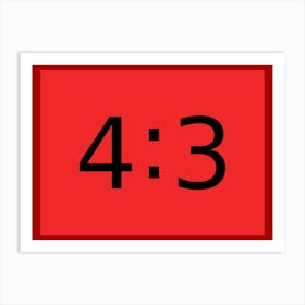 4 3 Clock Art Print