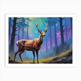 Deer In The Forest 6 Art Print