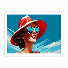 Woman In A Hat 11 Art Print