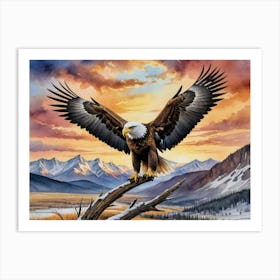 The Silent Sentinel Bald Eagle Art Print