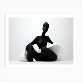 Black And White Sculpture Art Print