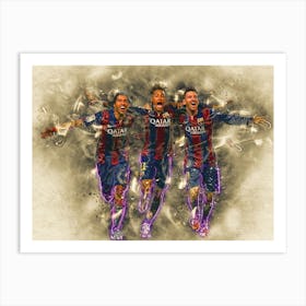 Messi Neymar Suarez Art Print
