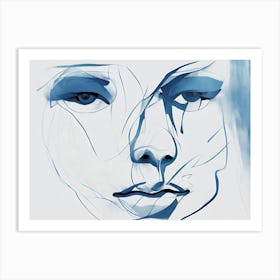 Abstract Of A Woman'S Face 1 Art Print