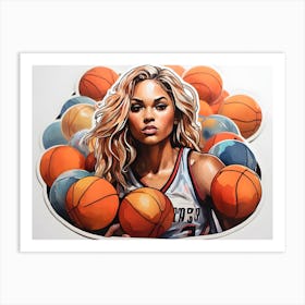 Basketball Girl Art Print