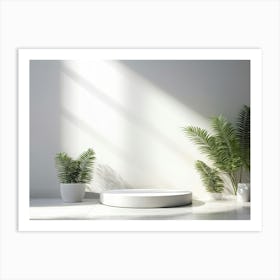 White Room With Plants 1 Art Print