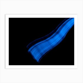 Glowing Abstract Curved Blue Lines 5 Art Print