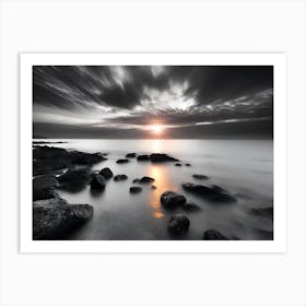 Sunset Over The Sea 21 Art Print