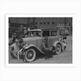 Miners Sitting On Decorated Car During Labor Day Celebration, Silverton, Colorado By Russell Lee Art Print