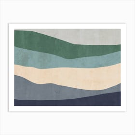 Abstract Mountains - Av01 Art Print