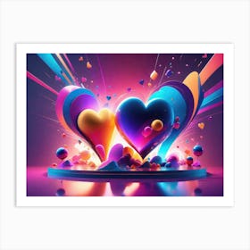 Colorful Heart Creative 47 Art Print