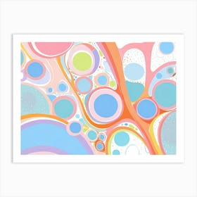 Abstract Bubbles Art Print