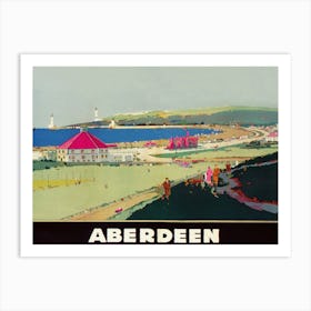 Aberdeen Scotland Vintage Travel Poster Art Print