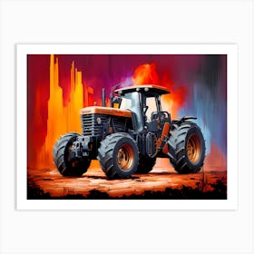 Tractor Painting Art Print