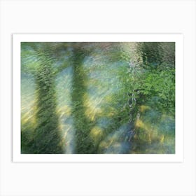 Shadows and lights of the water surface Art Print