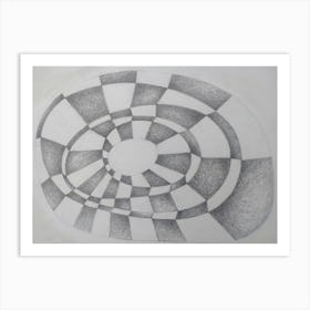 Abstract Art In Black & White Art Print