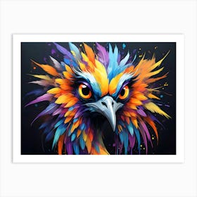 Fantasy Crane, Colorful Bird #4 Art Print