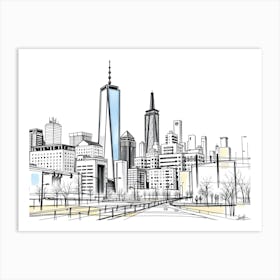 New York City Skyline 6 Art Print