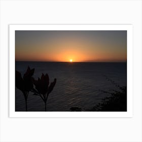 Sunset Over The Ocean 1 Art Print