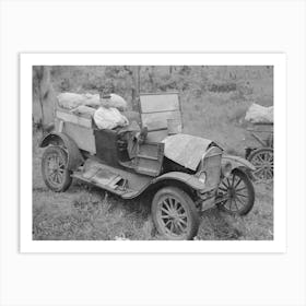 Farmer Sitting In Broken Down Ford Truck Waiting For Garageman Near Amite, Louisiana By Russell Lee Art Print