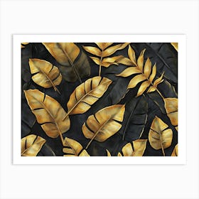 Gold Leaves Art Print