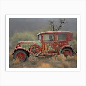 Rusty Abandoned Car - 2 Art Print