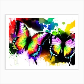 Colorful Butterflies 4 Art Print