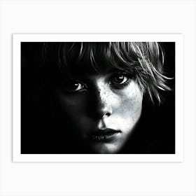 Girl With Freckles Art Print