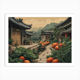 Chinese Village 1 Art Print