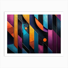 Colorful Art Image Depicting Diferent Colorful Shapes 2 Art Print