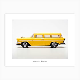 Toy Car 55 Chevy Nomad Yellow Poster Art Print