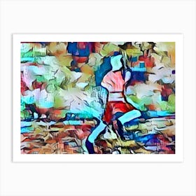 Runner In The Park 1 Art Print