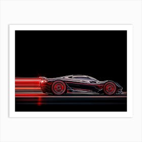 Aerodynamic Elegance with a light trails Art Print