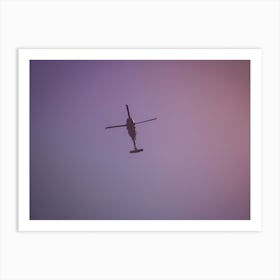 Israeli Military Uh 60 Black Hawk Helicopter Flying In The Sky Art Print