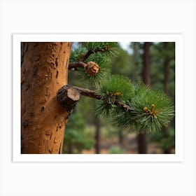 Pine Tree In The Forest Art Print