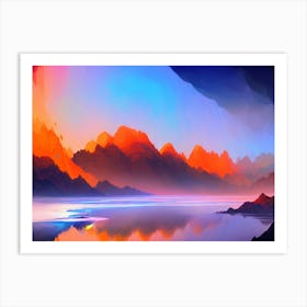 Abstract Mountain Landscape 4 Art Print